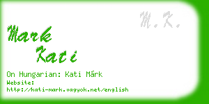 mark kati business card